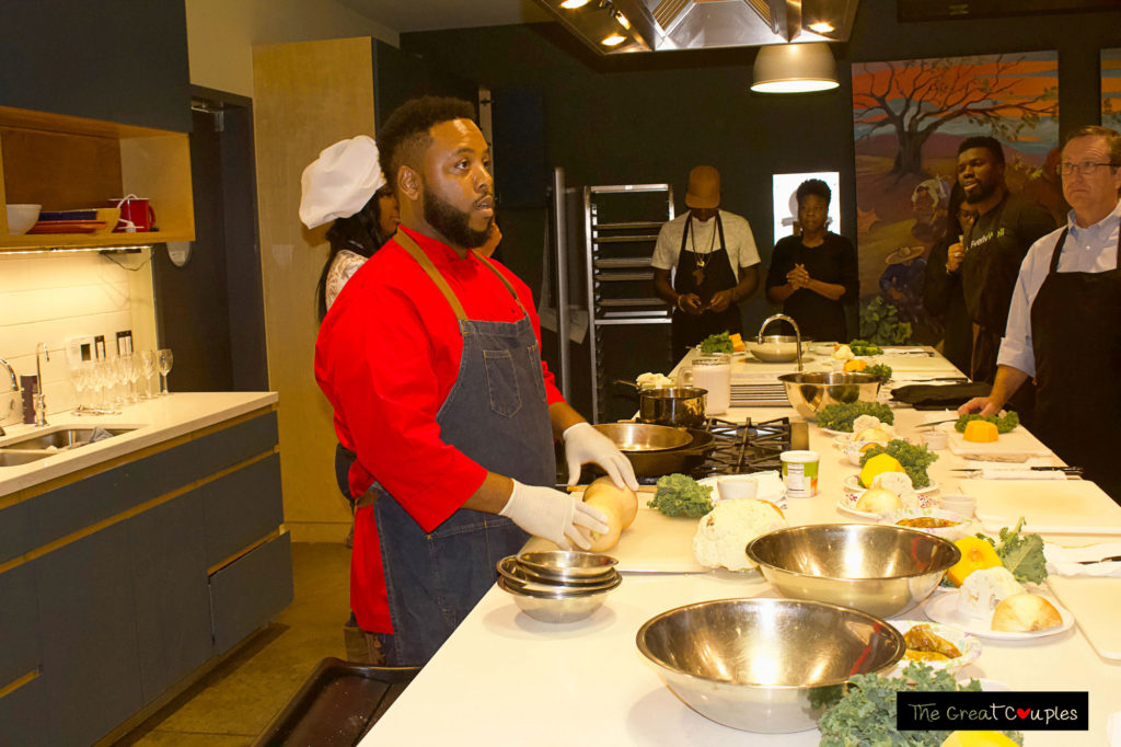 Chef Martin teaching at The Great Couples Date Night November Cooking Class